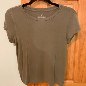 Soft and sexy green crop top